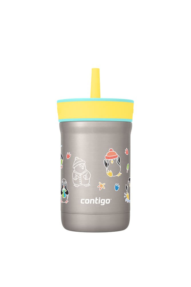 Kids Leighton Spill-Proof Stainless Steel Tumbler with Straw, 12oz A1