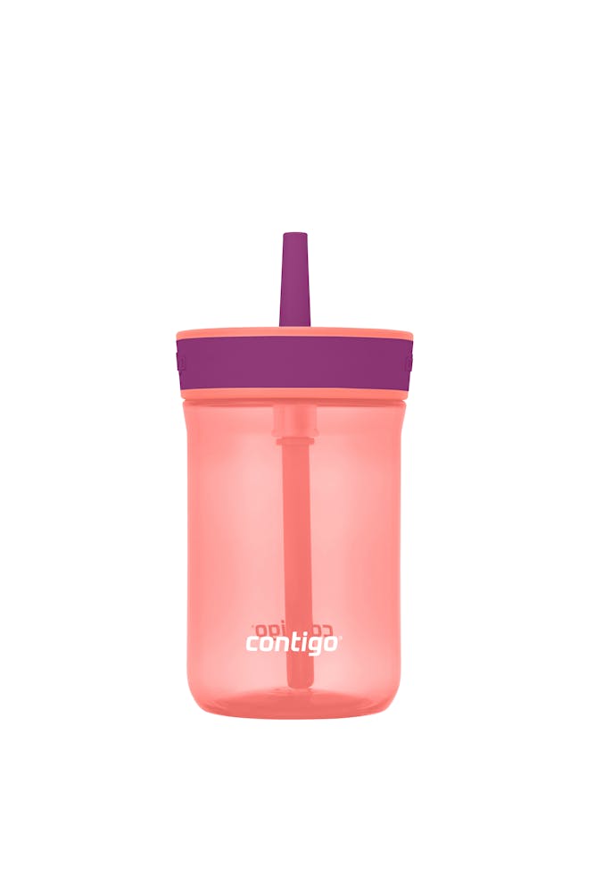 Kids’ Leighton Straw Tumbler with Spill-Proof Leak-Proof Lid, 14oz L4