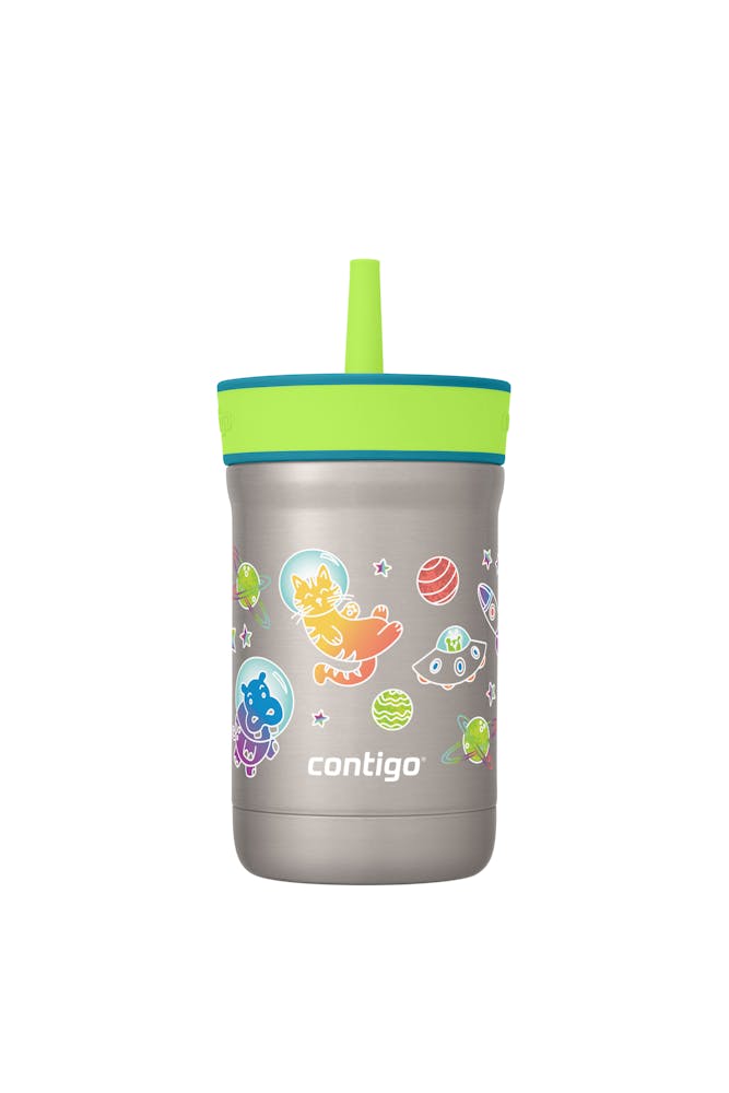 Kids Leighton Spill-Proof Stainless Steel Tumbler with Straw, 12oz A1