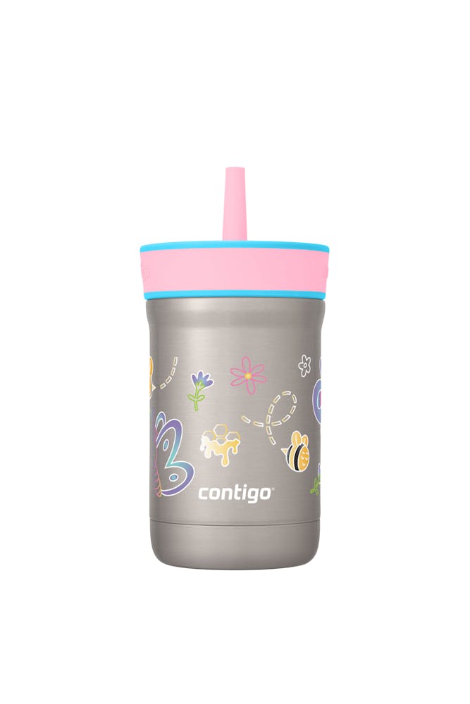 Kids Leighton Spill-Proof Stainless Steel Tumbler with Straw, 12oz A1